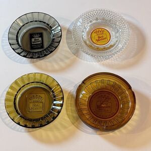 Lot of 4 Vintage Glass Ashtrays Hotel Lodge Motel Best Western